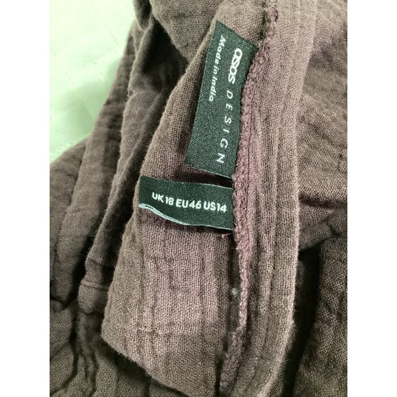 ASOS Design Bitter Chocolate Womens Maxi Dress UK 18 EU 46 US 14 Made Casual new - Picture 6 of 7